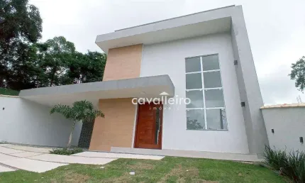 Casa Duplex em Condomínio Fechado, com 136 m², 3 Suítes, área Gourmet, à venda por R$ 740.000 , Inoã - Maricá/RJ
