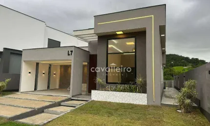 Casa com 3 dormitórios à venda, em condomínio fechado, 135 m² por R$ 798.000 - Ubatiba - Maricá/RJ