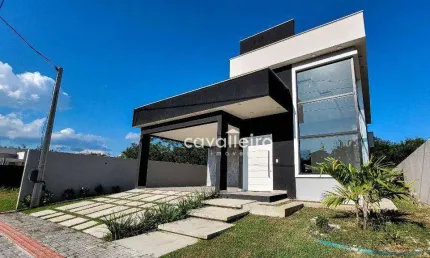Casa no cond. jardim ubá, com 3 suítes, sendo 1 master com closet,180 m², à venda por r$ 990.000 - ubatiba - maricá/rj