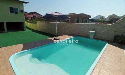 Casa em Condomínio Fechado, com 120 m², 3 quartos sendo 1 suíte, Área Gourmet, Piscina, Salão de Jogos, à venda por R$ 680.000 , Inoã - Maricá/RJ