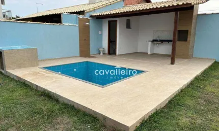 Casa com Piscina, 3 quartos, sendo 1 suíte, 132 m², à venda por R$ 499.000 - São José do Imbassaí - Maricá/RJ