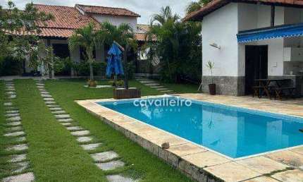 CASA PERTINHO DA PRAIA DE CORDEIRINHO COM 4 QUARTOS, PISCINA, CHURRASQUEIRA E SAUNA - MARICÁ-RJ