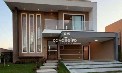 LUXO E CONFORTO EM CASA MODERNA C/ PISCINA, ÁREA GOURMET &amp; 3 QUARTOS, ALPHAVILLE - MARICÁ-RJ