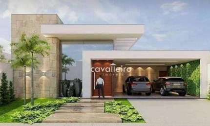 Casa Linear, em Condomínio Fechado, com 100 m² , à venda por R$ 550.000,00 , Maricá - Rj