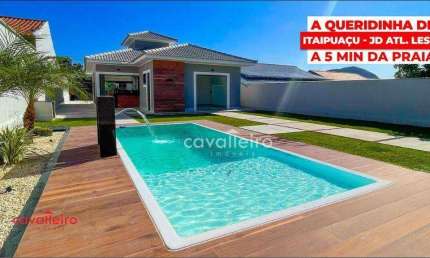 R$850MIL - A QUERIDINHA DE ITAIPUAÇU – 3 QTOS (2 SUÍTES) PISCINA E ÁREA GOURMET  -  VÁ À PÉ NA PRAIA