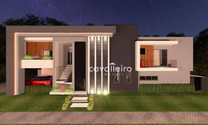 Casa Incrível , com 6 dormitórios, Suíte Master, Área Gourmet, Piscina, à venda, 336 m² por R$ 2.600.000 - Condomínio Solaris- Maricá/RJ