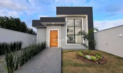 Casa com 03 quartos sendo 01 suíte com estilo comtemporâneo em Condomínio perto do Centro de Maricá!