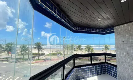 Apartamento  frente mar 2 dorms, Jardim Imperador, Praia Grande