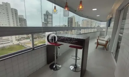 Apartamento todo mobiliado com 2 dorms, Caiçara, Praia Grande