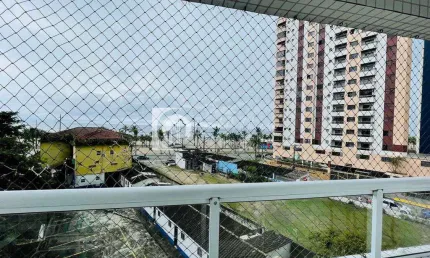 Apartamento vista lateral mar  com 1 quarto mobiliado, Mirim