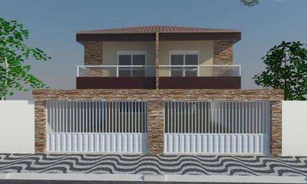 Sobrado 03 dormitórios, suite, novo, lindo, Vila Guilhermina, Praia Grande