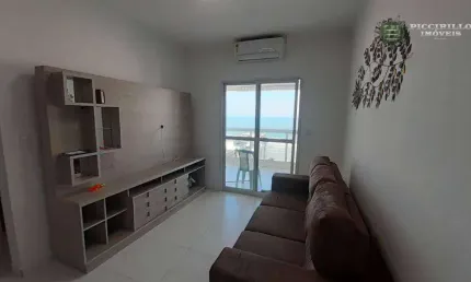 belissimo apartamento 2 dormitórios 1 suíte mobiliado linda vista para o mar a venda na tupi - Praia Grande - SP