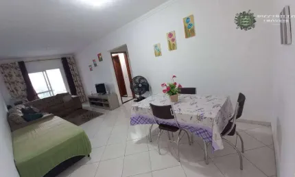 Apartamento 2 dormitórios, 1 suíte, 2 vagas, 200 metros da praia, à venda, 93 m² por R$ 424.000 - Vila Guilhermina - Praia Grande/SP