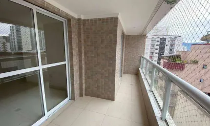 Apartamento 2 dormitórios, 1 suíte, 1 vaga, varanda, à venda, 70 m² por R$ 400.000 - Ocian - Praia Grande/SP