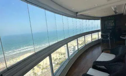 Apartamento com 3 dormitórios à venda, 197 m² por R$ 1.750.000,00 - Aviação - Praia Grande/SP