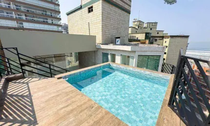 Cobertura com 3 dormitórios à venda, 232 m² por R$ 1.580.000 - Tupi - Praia Grande/SP