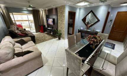 Apartamento com 3 dormitórios para alugar, 133 m² por R$ 5.800,01/mês - Aviação - Praia Grande/SP
