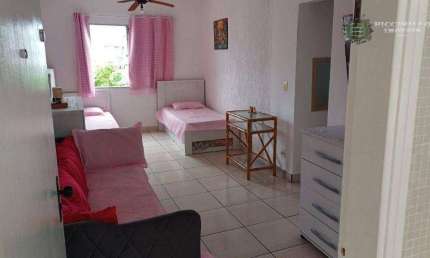 Kitnet com 1 dormitório para alugar, 43 m² por R$ 1.600/mês - Caiçara - Praia Grande/SP