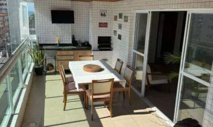 Apartamento com 3 dormitórios para alugar, 143 m² por R$ 5.000/mês - Vila Assunção - Praia Grande/SP