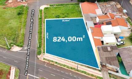 Terreno com 826 m² à Venda no Jardim Santa Cruz - Maringá