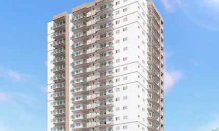 Apartamento para Venda em Praia Grande, Caiçara, 2 dormitórios, 1 suíte, 1 banheiro, 2 vagas