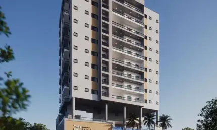 Apartamento para Venda em Praia Grande, Ocian, 3 dormitórios, 1 suíte, 1 banheiro, 2 vagas