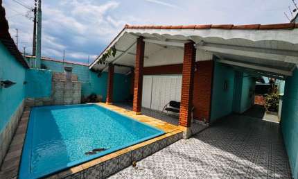 Casa para Venda em Itanhaém, Recanto dos Bandeirantes, 3 dormitórios, 1 suíte, 1 banheiro, 3 vagas