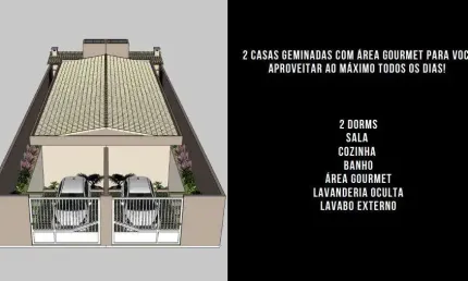 Casa para Venda em Itanhaém, Jardim Corumbá, 2 dormitórios, 1 banheiro, 2 vagas