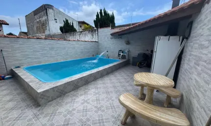 Casa para venda em itanhaém, bopiranga, 2 dormitórios, 1 suíte, 2 banheiros, 3 vagas