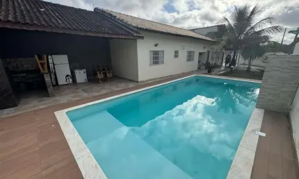 Casa para venda em itanhaém, jardim guacyra, 2 dormitórios, 1 suíte, 1 banheiro, 4 vagas