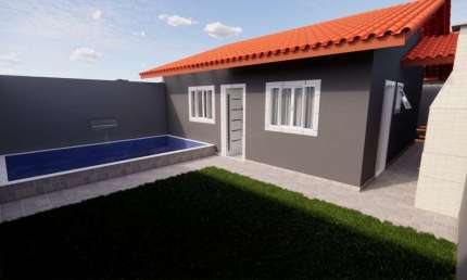 Casa para Venda em Itanhaém, Jardim das Palmeiras, 2 dormitórios, 1 suíte, 1 banheiro, 2 vagas