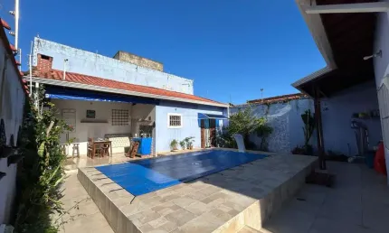 Casa para Venda em Itanhaém, Balneário Gaivota, 2 dormitórios, 1 suíte, 3 banheiros, 5 vagas