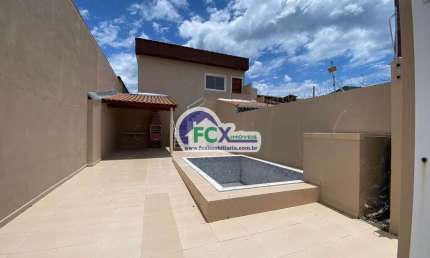 Casa para Venda em Itanhaém, Balneário Tupy, 2 dormitórios, 1 suíte, 1 banheiro, 2 vagas