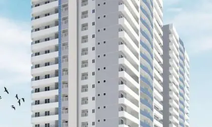 Apartamento para venda em praia grande, ocian, 3 dormitórios, 1 suíte, 1 banheiro, 2 vagas