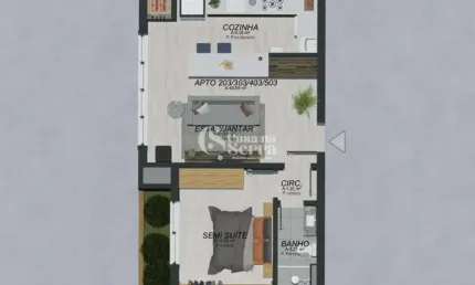APARTAMENTO DE 1 DORMITÓRIO PRÓXIMO AO PARQUE DO IMIGRANTE EM NOVA PETRÓPOLIS/RS