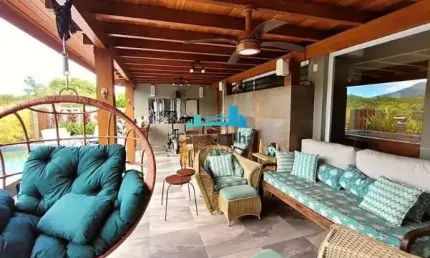 Casa em condomínio fechado com 5 quartos à venda no cacupé, florianópolis  por r$ 4.800.000