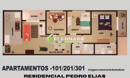 APTO NOVO CENTRO PINHAIS,03 QTOS,SUÍTE,SACADA,CHURRASQ.,GARAGEM
