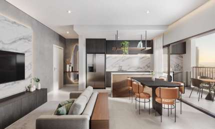 Apartamento com  3 quartos, suíte e sacada e churrasqueira no Novo Mundo