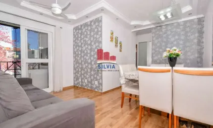 Lindo apartamento com 3 quartos sendo 1 suíte, sacada c/churrasqueira no Residencial Villa Bella II - Novo Mundo.