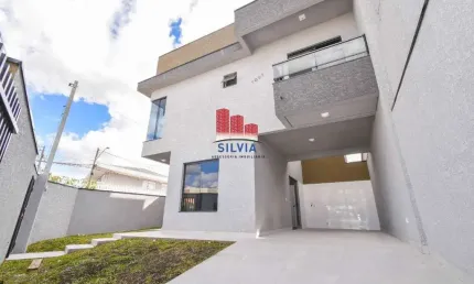 Belíssimos sobrado de esquina com 88m², 3 quartos sendo 1 suíte no Sitio Cercado - 100m da R. Tijucas do Sul