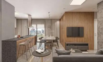 APARTAMENTO DE SUITE MAIS 1 DORMITÓRIO, INICIO COSTA E SILVA, 1 VAGA GARAGEM