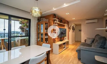 Apartamento com 73m² no centro de pinhais - 3 quartos e sacada com churrasqueira