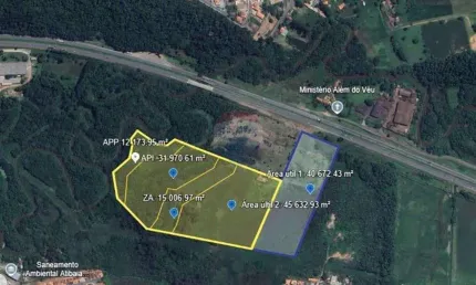 Terreno a venda em Atibaia/SP as margem da Rodovia Dom Pedro I com 144 mil m² de área total.