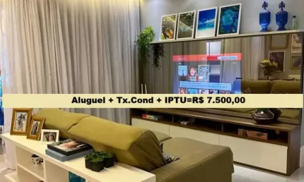 Apartamento mobiliado para aluguel no Imbuí, Salvador/BA, 3 suítes, 2 vagas