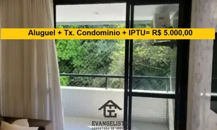 Apartamento 86m², mobiliado para Locação em Salvador/BA, Pituba, 3 quartos 2 vagas
