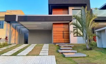 Residencial Veneza I - Casa à venda no condomínio Residencial Veneza em César de Souza, com 3 dormitórios, sendo 1 suíte e espaço gourmet com piscina.