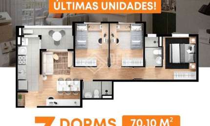 Apartamento com 3 quartos à venda na Rua Coronel Cardoso de Siqueira, 482, Vila Oliveira, Mogi das Cruzes, 70 m2 por R$ 660.840