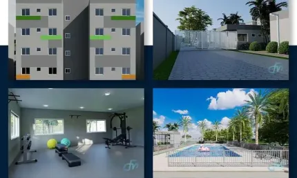 Viverde - Apartamento 2 quartos na planta à venda com entrada em 36 vezes, bairro Porteira Preta, Mogi das Cruzes, SP.