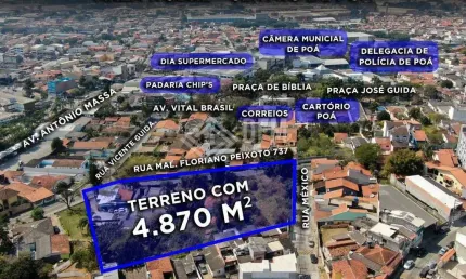 OPORTUNIDADE ÚNICA EM POÁ/SP: ÁREA PARA CONSTRUÇÃO DE PRÉDIOS!