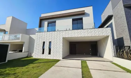Mosaico Essence - Belíssimo Sobrado Novo com 4 suítes, escritório e piscina à venda no Condomínio Mosaico Essence em Mogi das Cruzes, SP.